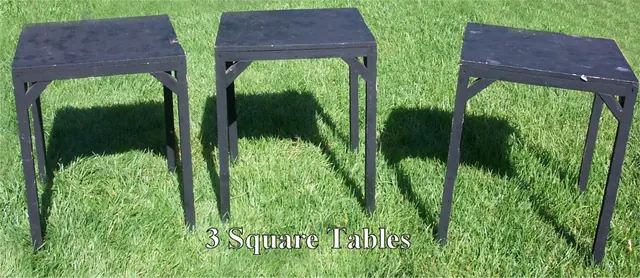 3 Square Tabels